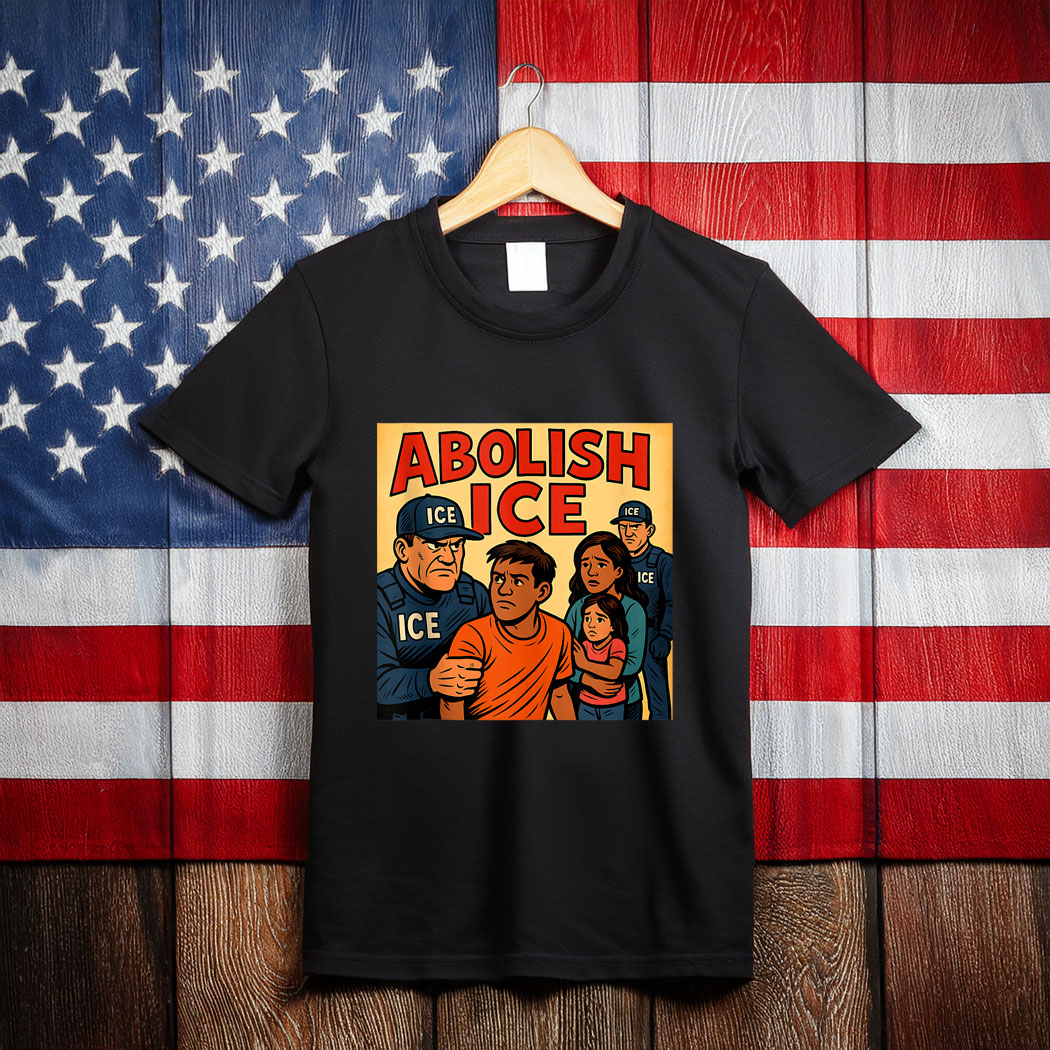 ABOLISH ICE Comic-Style Protest Graphic Shirt