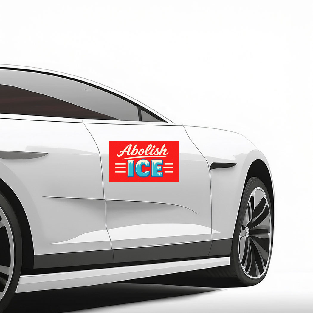 Abolish ICE Chinga La Migra No Human Is Illegal Car Magnet