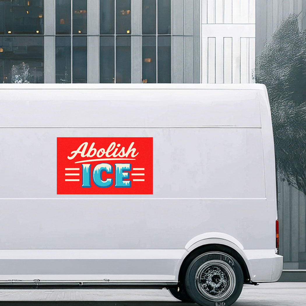 Abolish ICE Chinga La Migra No Human Is Illegal Car Magnet