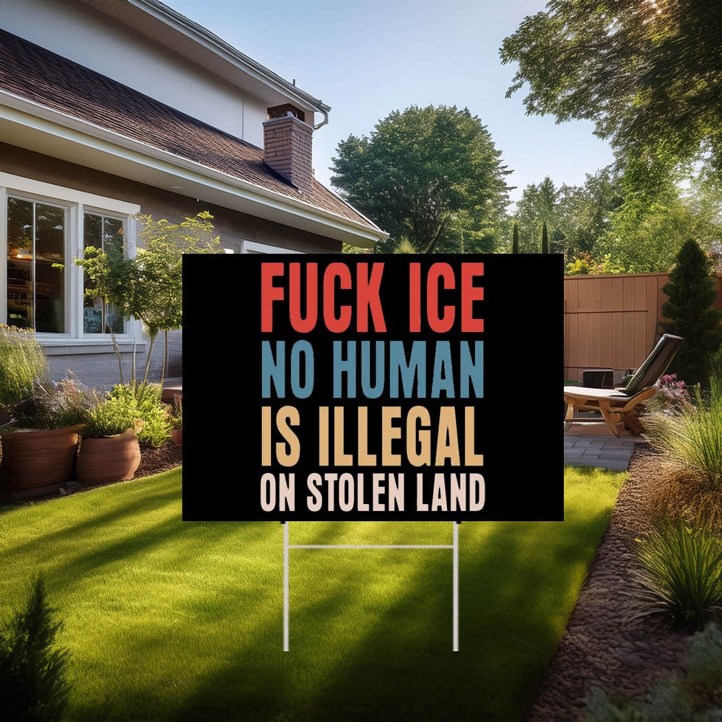 Fuck ICE Yard Sign, Abolish ICE
