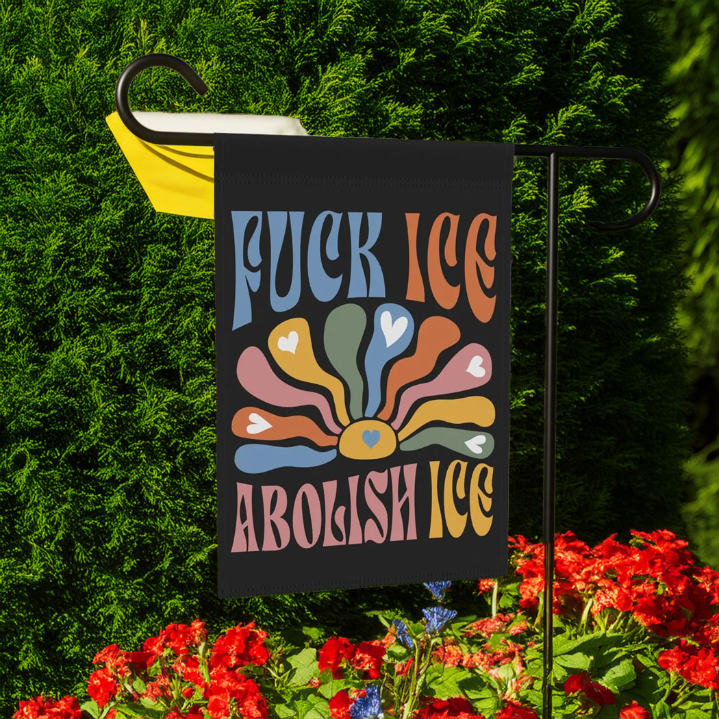 Fuck Ice Garden Flag, Abolish Ice Flag, Anti Trump