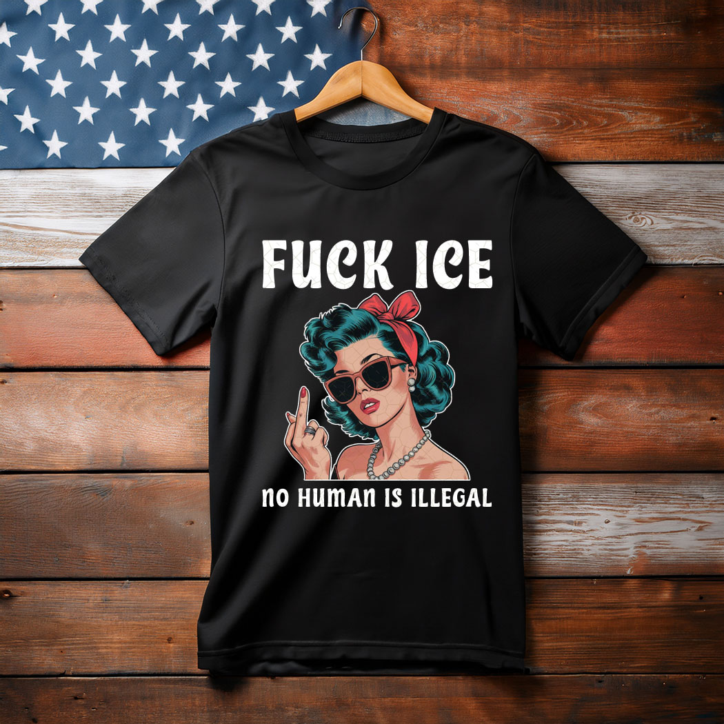 Retro Abolish ICE, No Human Is Illegal T-Shirt
