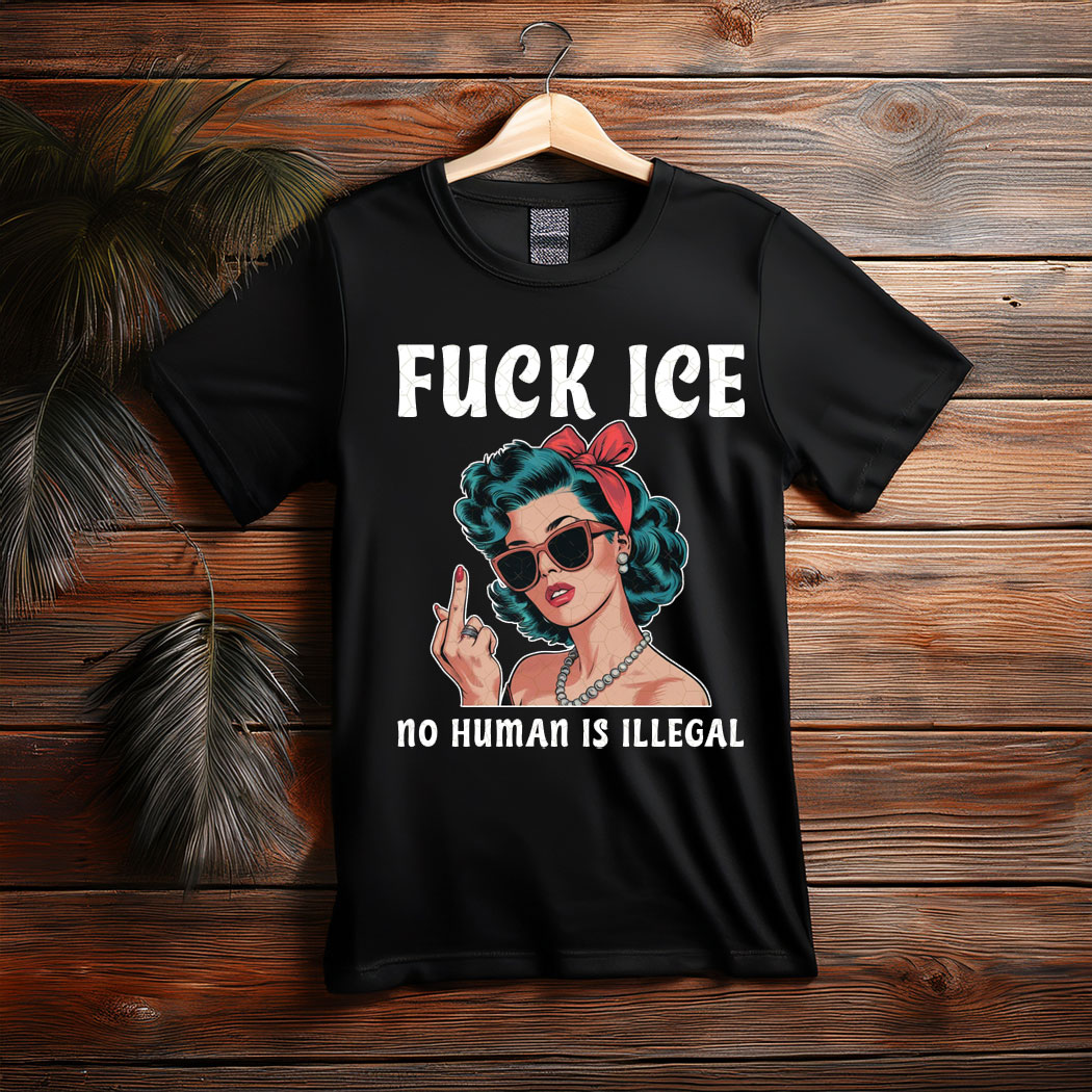 Retro Abolish ICE, No Human Is Illegal T-Shirt